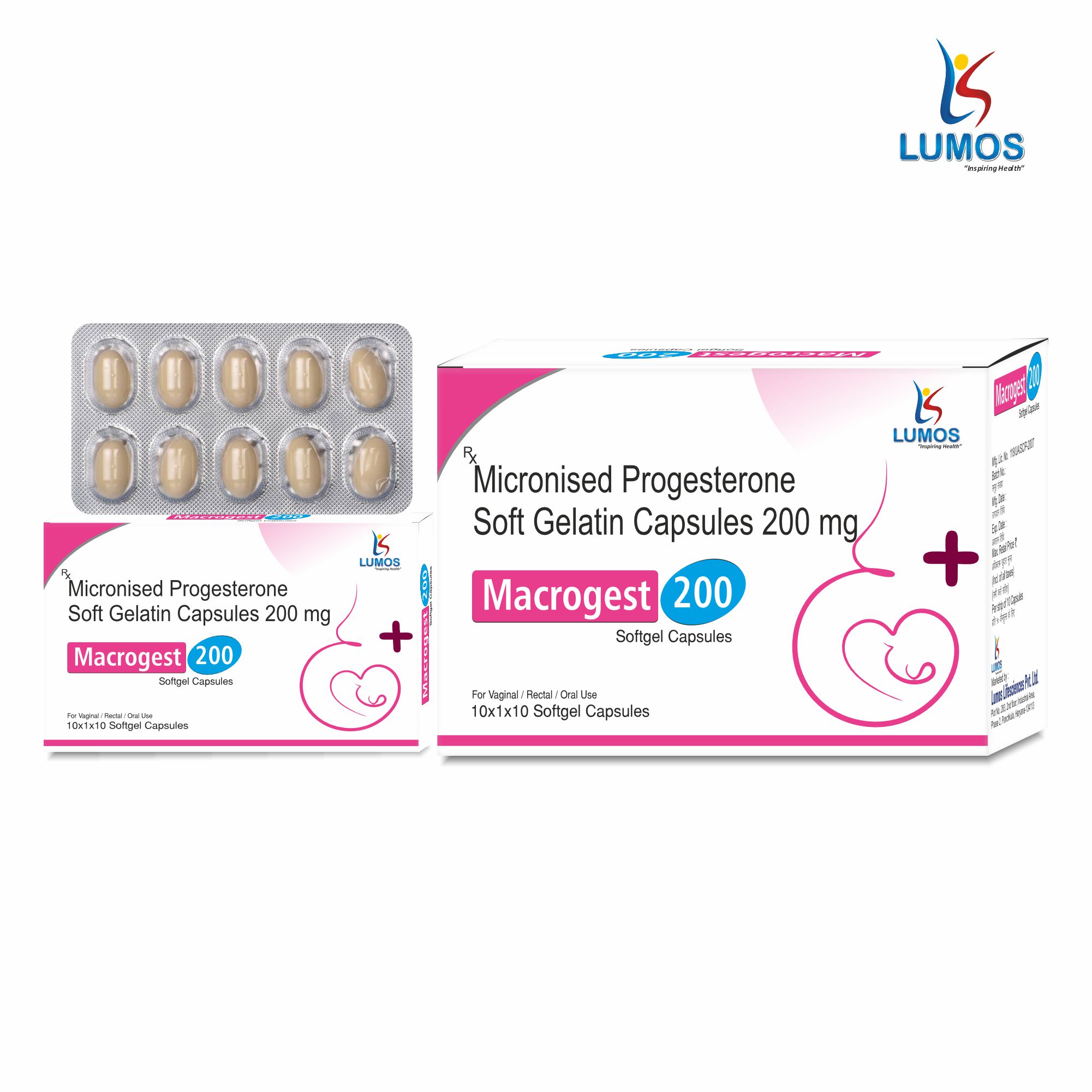 Natural Micronised Progesterone 200mg Softgel
