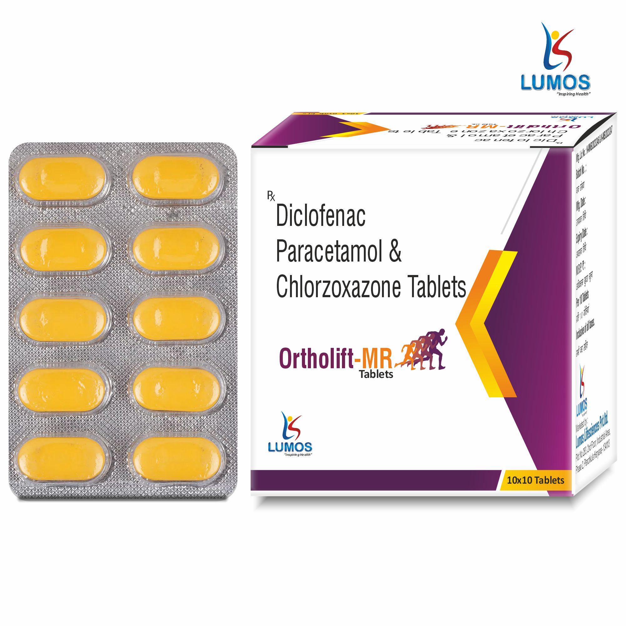 Diclofenac Potassium 50mg + Paracetamol 325mg + Chlorzoxazone 250mg