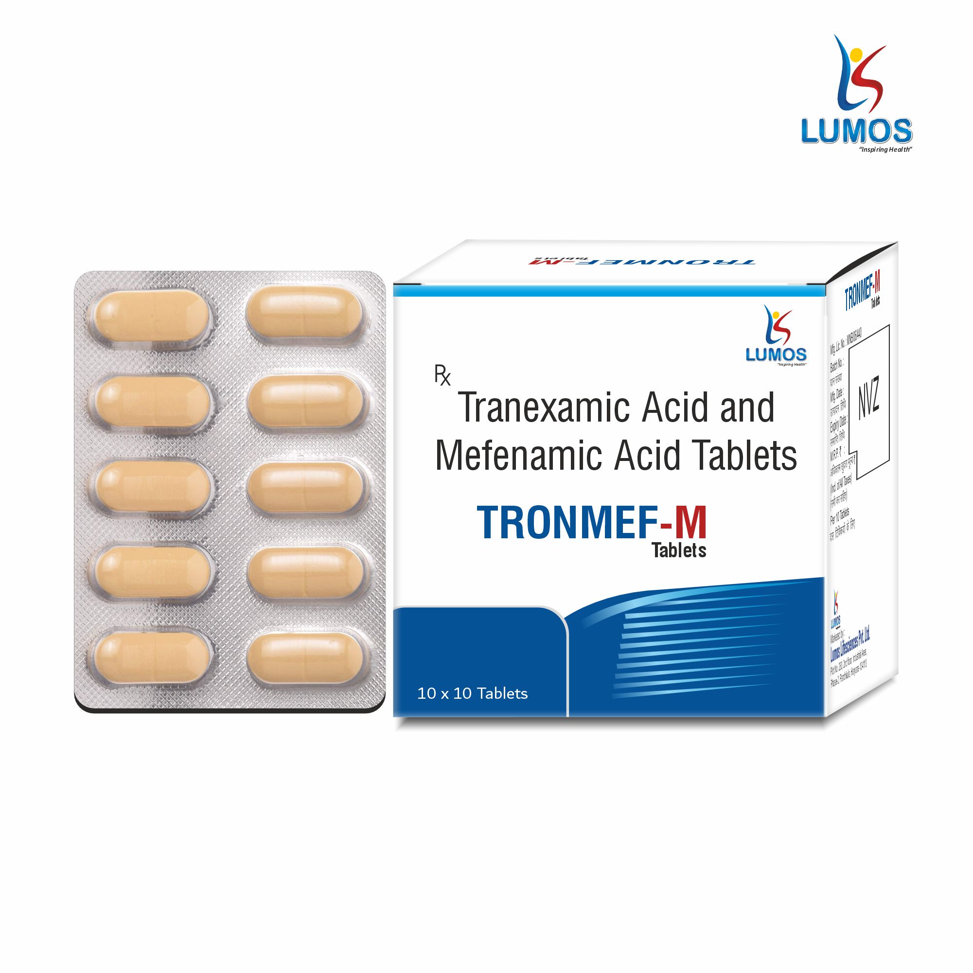 Tranexamic acid 500 mg I.P.+ Mefenamic acid 250 mg I.P.