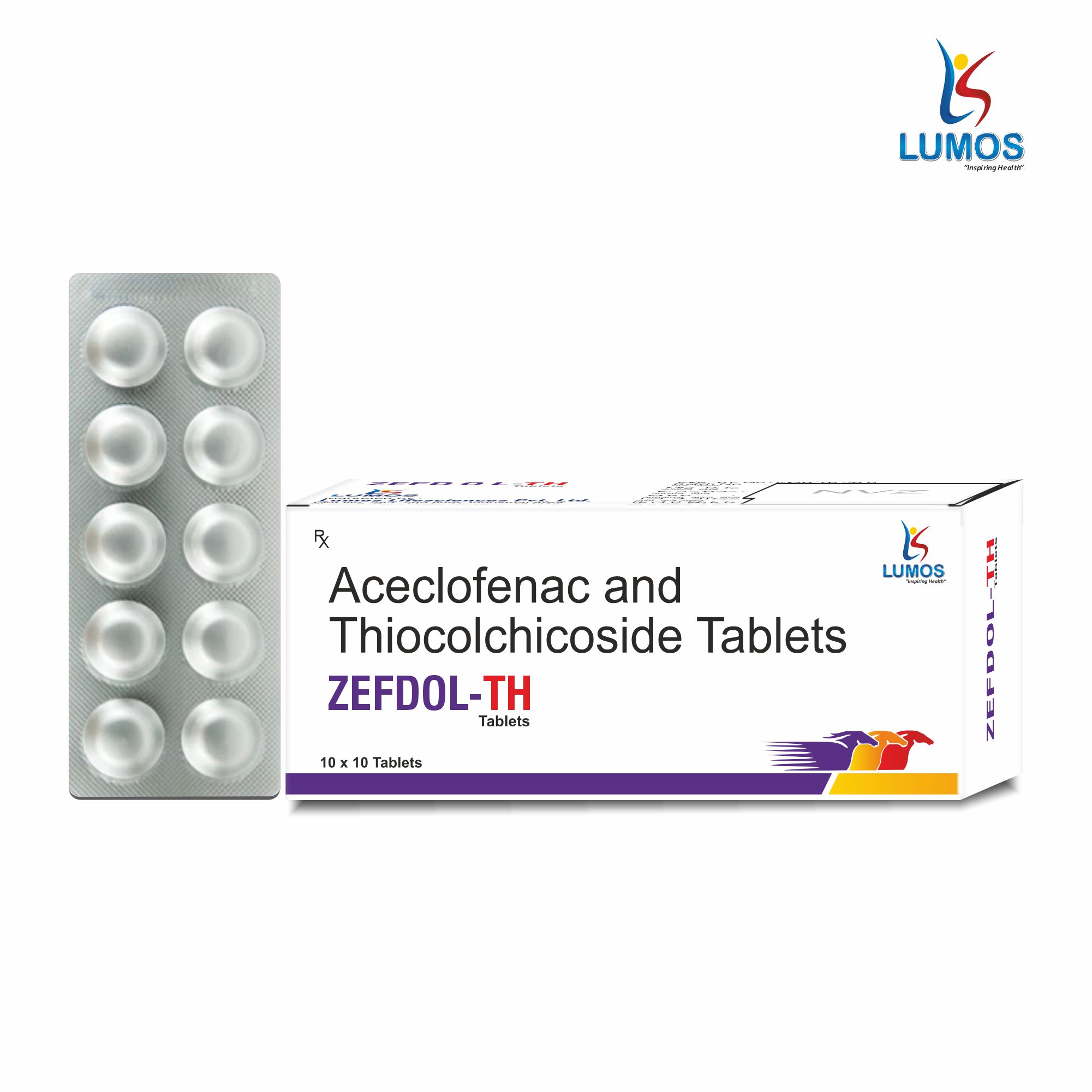 Aceclofenac 100 mg + Thiocolchicoside 4mg