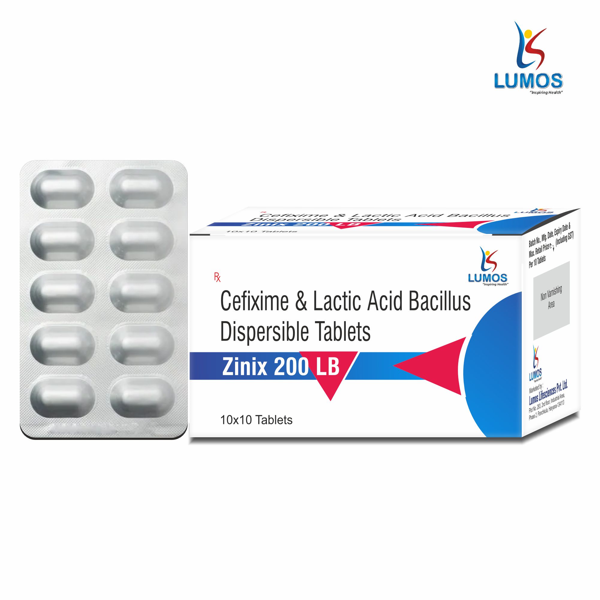 Cefixime 200mg + Lactic Acid Bacillus 60 Million Spores