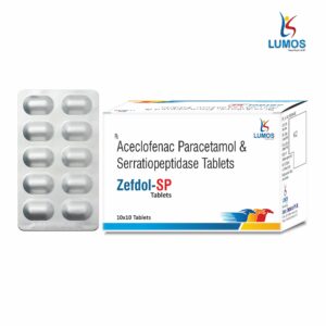 Aceclofenac 100mg + Paracetamol 325mg Serratiopeptidase 15mg