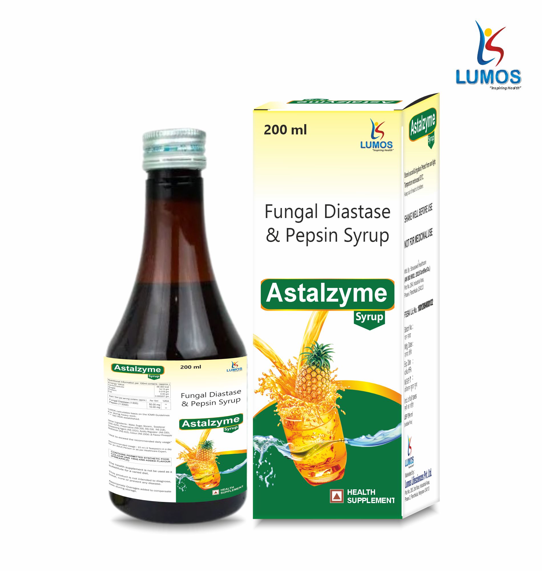 Astalzyme 200ML SYRUP 3D